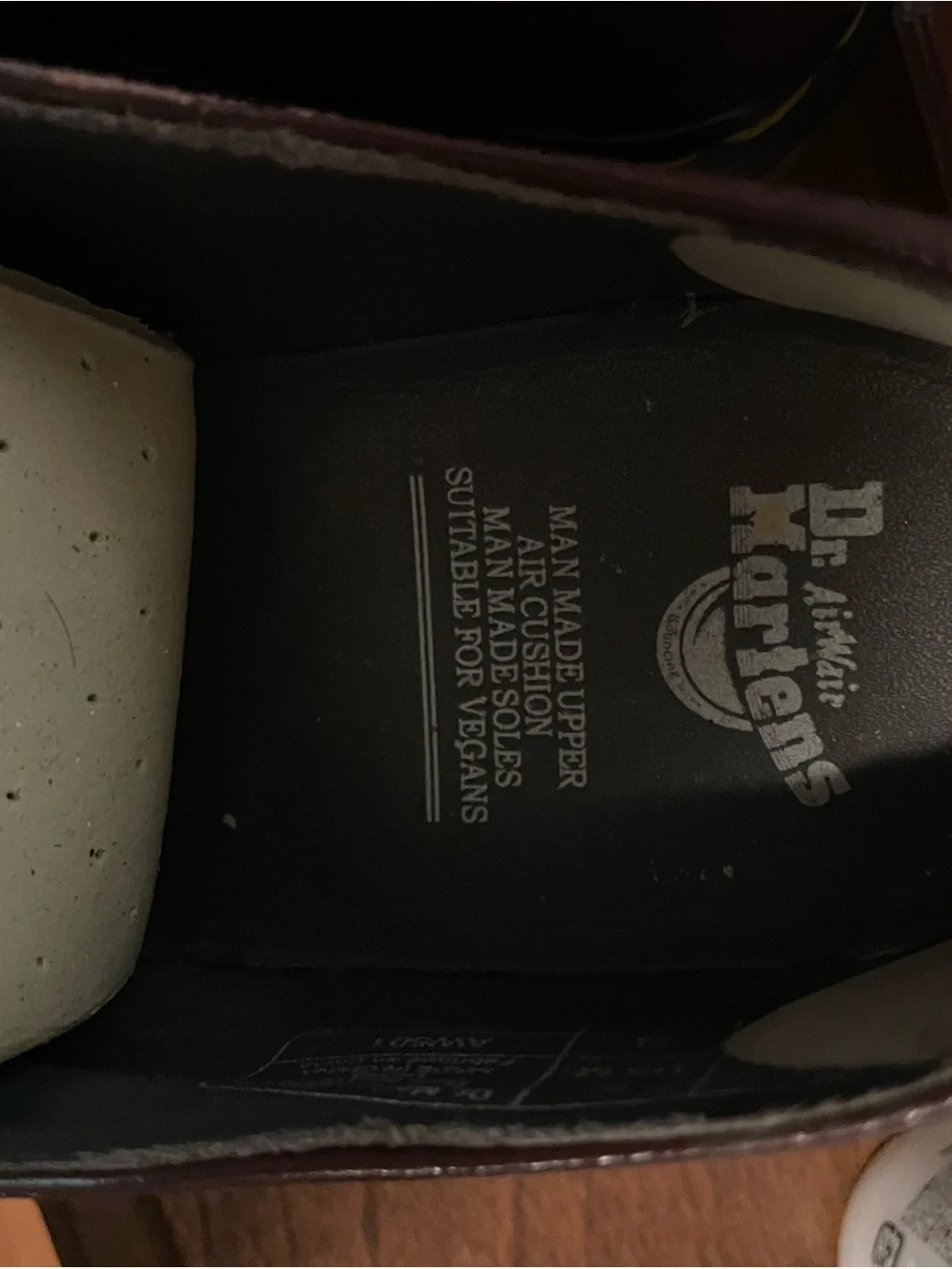 Dr. Martens Burgundy Leather Oxfords with Yellow Welt Stitching